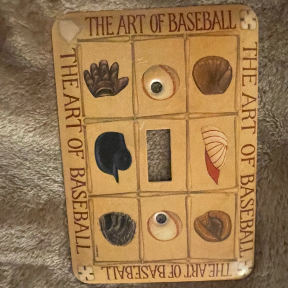 BASEBALL WALL SWITCH COVER